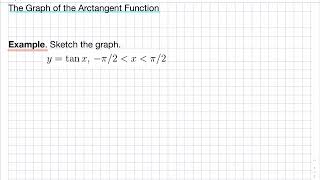 The Graph of the Arctangent Function Arctangent Graph
