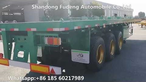 China 3 axles 40 ft container flatbed trailers, BPW Air bag or Spring suspension flat bed trailer