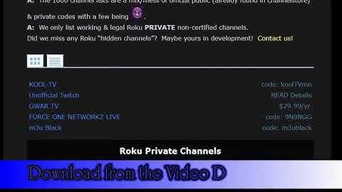 How To Get All Hidden Private Roku Channels