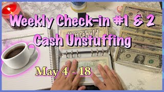 Weekly Expense Check # 1 &amp; 2| Cash Unstuffing|Paying My Credit Card! May 2023 #cashunstuffing #cash