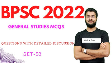 BPSC Practice Set P-58 - BPSC 2022 MCQs II 67th BPSC 👈🙄🤔