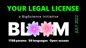New BigScience BLOOM Large Language Model - YOUR LICENSE  - July 2022