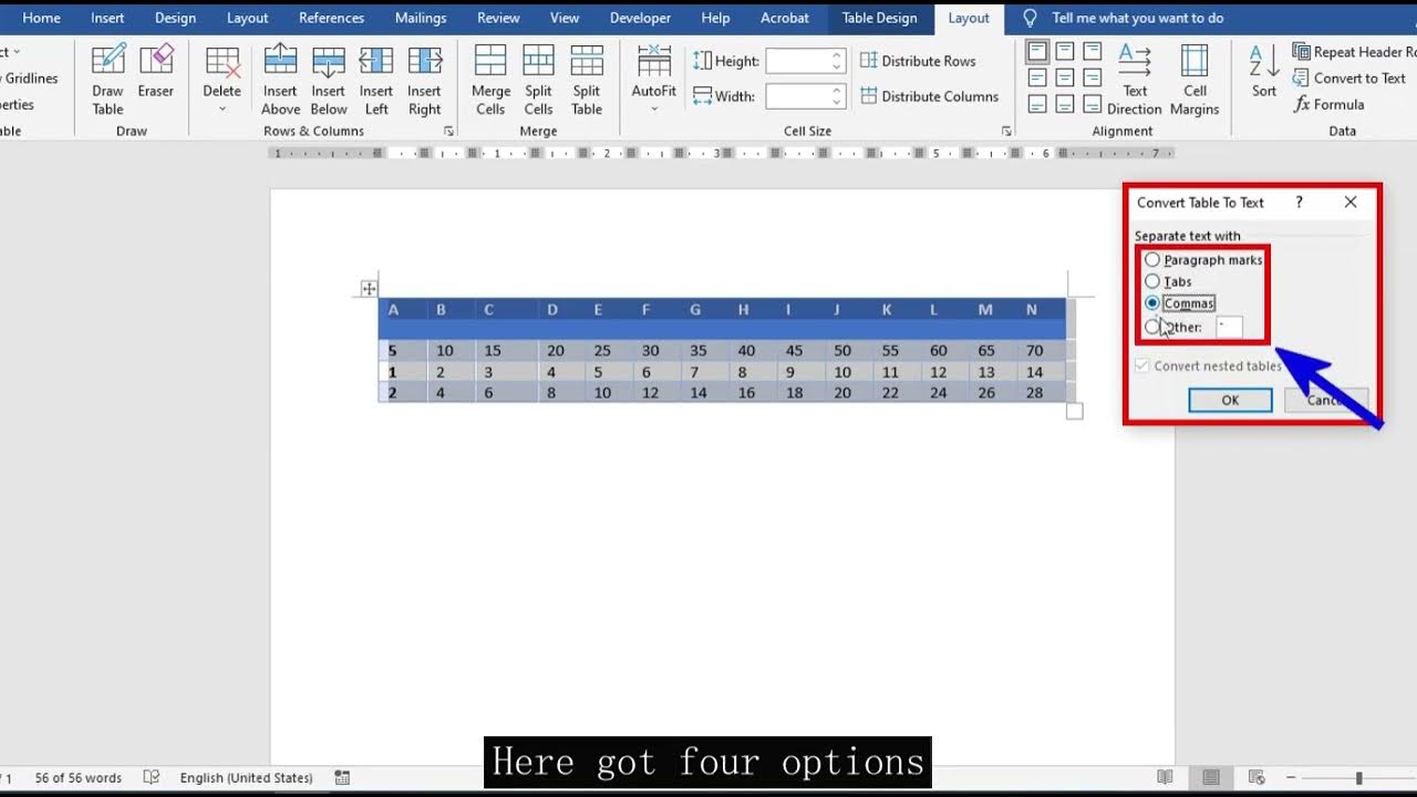 Do you know how to Convert Text to Table and Table to Text in Microsoft ...