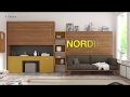 NORDIK, un sofá con cama abatible de inspiración nórdica, del catálogo TR3S de Tetris Systems