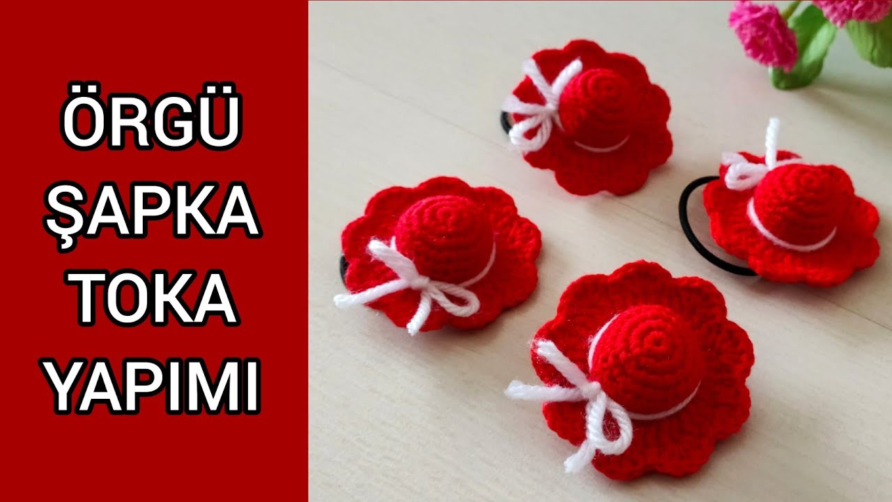 Örgü Şapka Toka Yapımı | How to Crochet a Hat Hair Tie