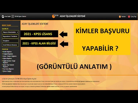 2021 KPSS BAŞVURUSU KİMLER BAŞVURU YAPABİLİR? - (GÖRÜNTÜLÜ ANLATIM)