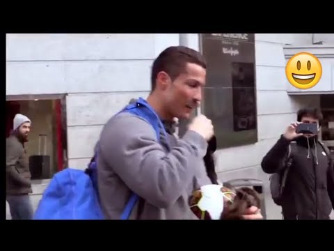 Ronaldo yaşlı adam kılığına girdi trolledi-Çocuk çok şanslı 😀😁HD Yayın