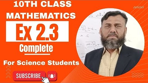 10th class Maths Exercise 2.3 (Complete solution) || Class 10 Exercise 2.3 || 10th Standard 