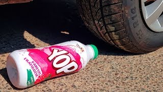 Crushing Crunchy &amp; Soft Things by Car! - EXPERIMENT: CAR VS BOTTLE &amp; FOOD