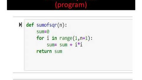 python program for sum of squares