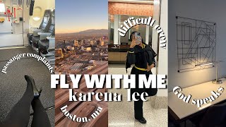 Flight Attendant Vlog | Flying With Difficult Crew | KaRena Lee