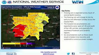 NWS Raleigh Winter Storm Update for Central NC - 4:30 PM Friday, Jan 14, 2022