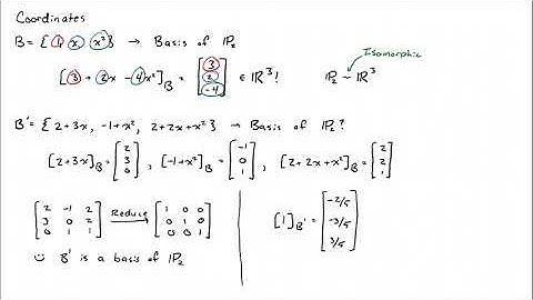 Linear Algebra - Coordinates in Vector Spaces
