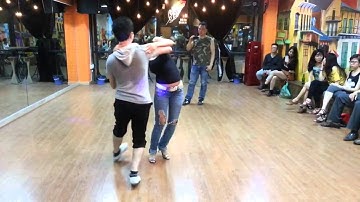 Hanoi Zouk Group -  Linh Zeus & Sao Mai Bachata Sensual Demo