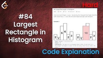 Largest Rectangle in Histogram | Live Coding with Explanation | Leetcode - 84
