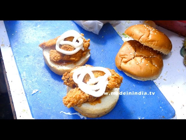 Szechuan Chicken Burger | Bombay Burgers | Wadala Station | MUMBAI STREET FOOD street food