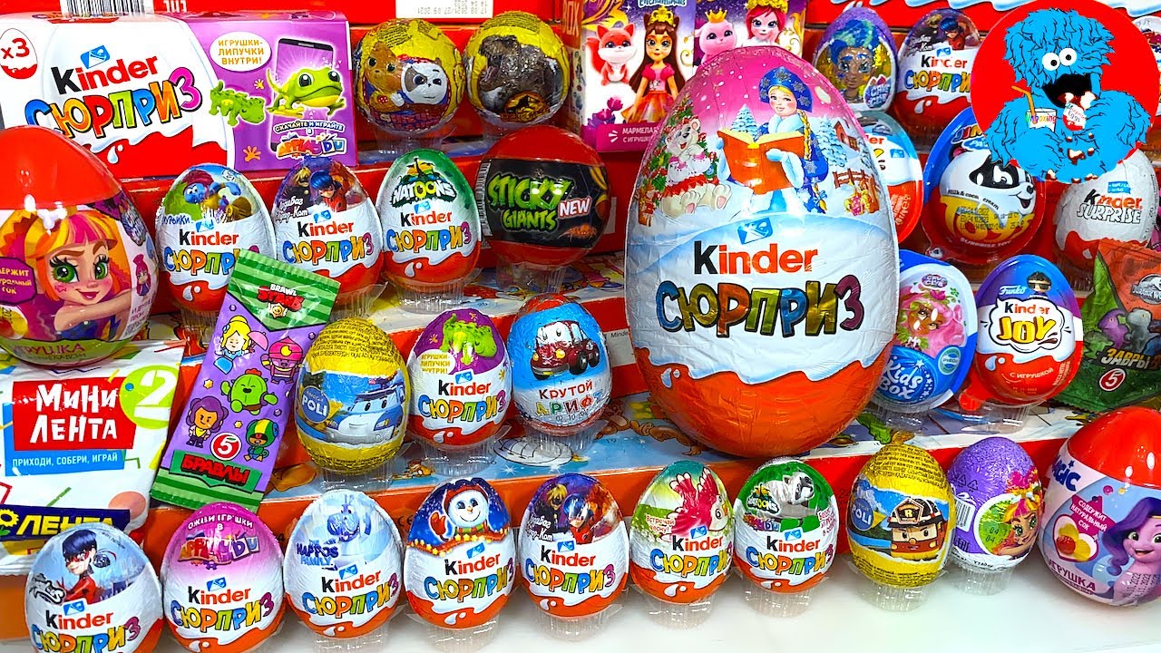 Unboxing 45 Kinder Surprise Eggs Mega Giant Collection With Rare YouTube unboxing-45-kinder-surprise-eggs-mega-giant-collection-with-rare-youtube