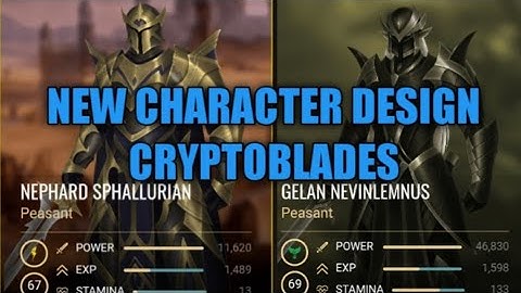 NEW CHARACTER DESIGN CRYPTOBLADES AND UPDATES