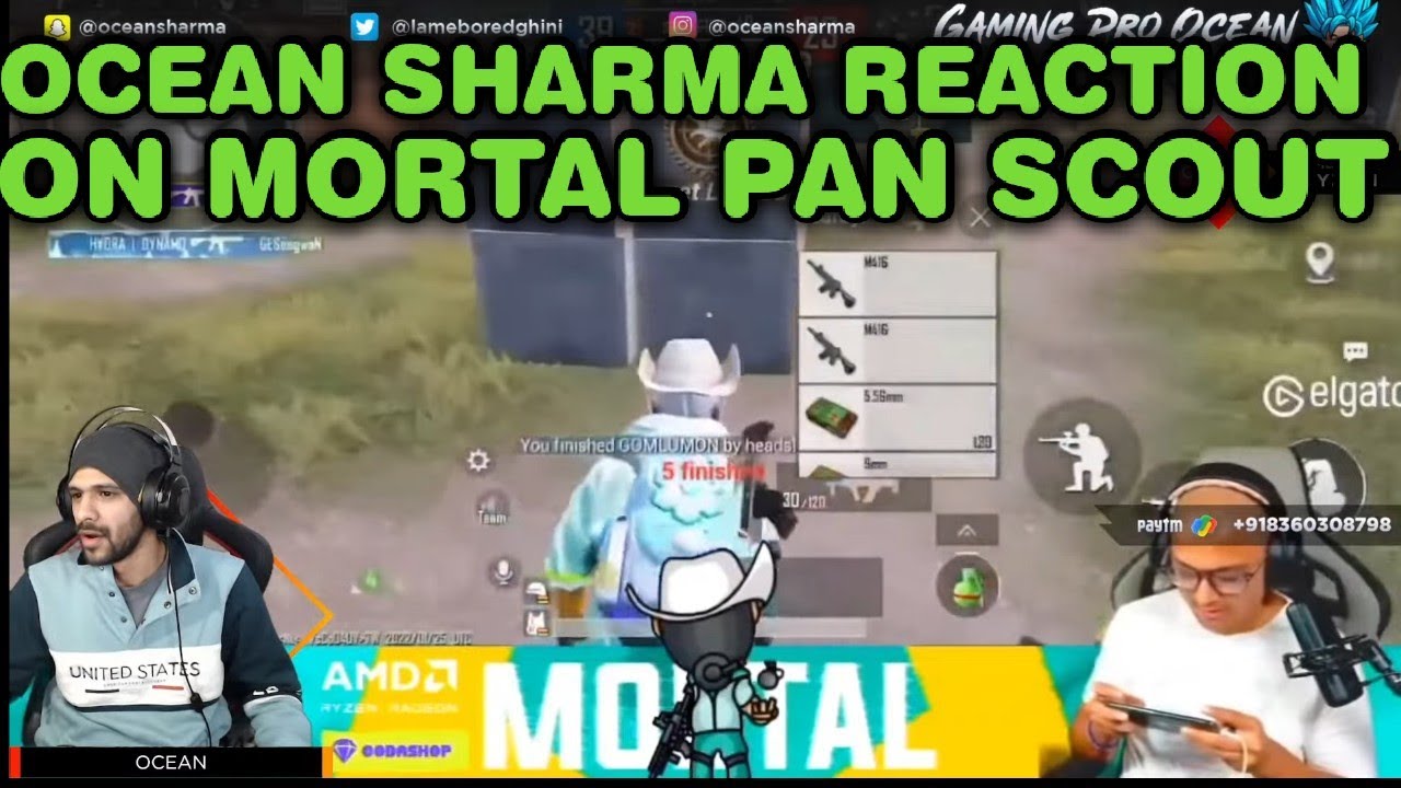 OCEAN SHARMA REACTION ON MORTAL PAN SCOUT