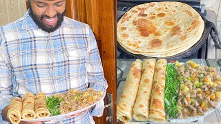 Sabaayad hada qas hada dub Iyo Suqaar aan caadi ahayn🤤/best ways to make chapati|Chef Hussein