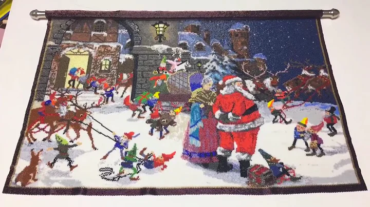 Beaded North Pole Tapestry by Mary Jo Schultz