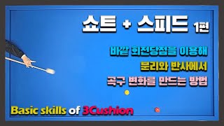 쇼트 스트록과 스피드 1편/바깥 당점을 이용해 분리와 반사에서 곡구변화를 만드는 방법