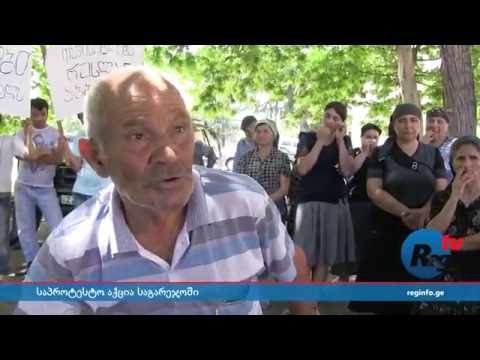 საპროტესტო აქცია საგარეჯოს პოლიციასთან