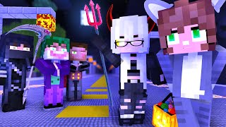 Monster School: Girls VS Boys TRICK OR TREAT HALLOWEEN Challenge - Minecraft Animation