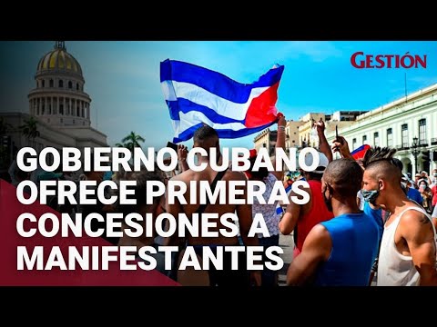 Gobierno cubano ofrece primeras concesiones a los manifestantes