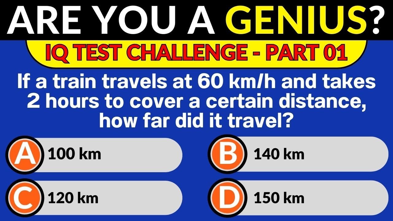 Test Questions Only One Can You Solve These IQ Test Questions? Only 1% Can! | IQ Test Challenge ...