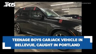 Four teenage boys accused of carjacking vehicle in Bellevue, driving to Portland