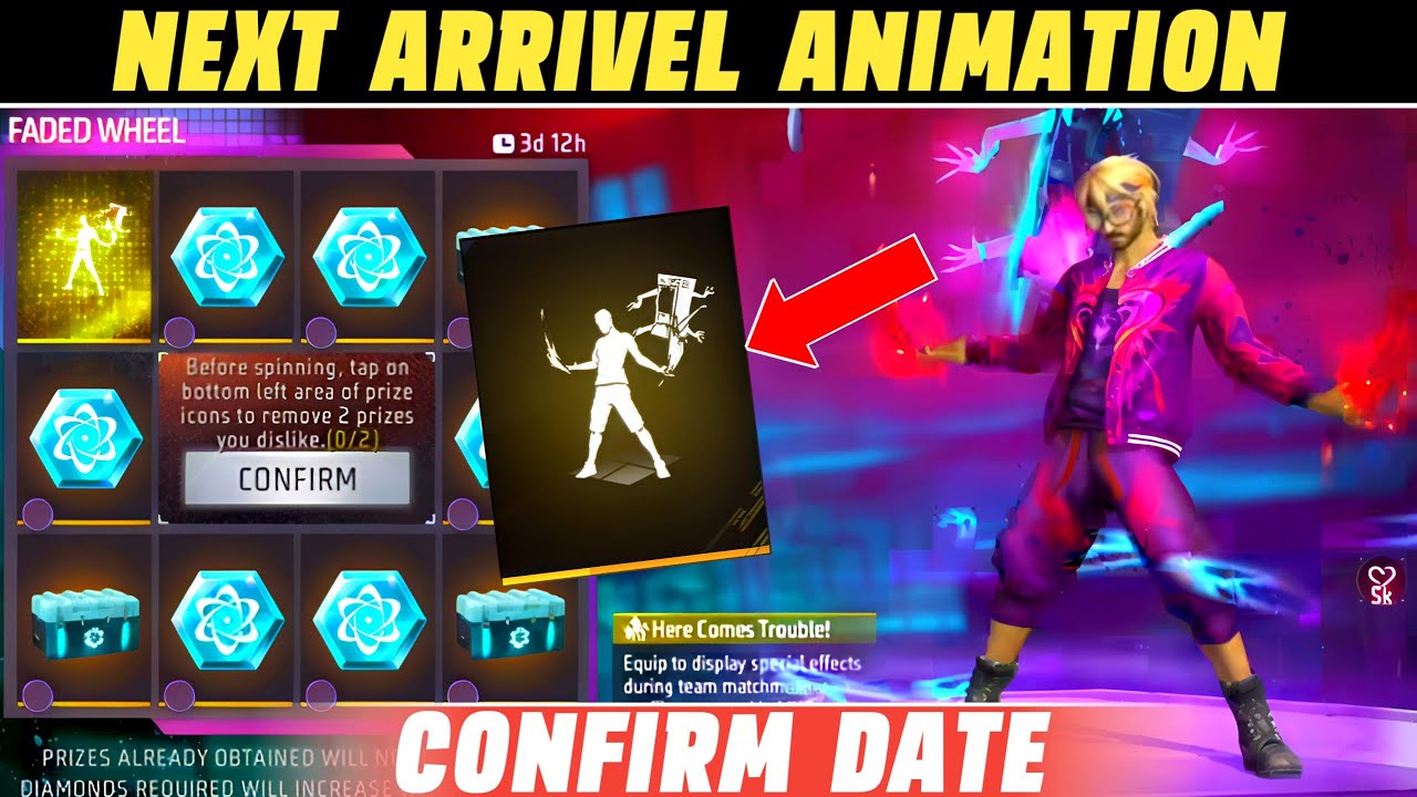 Next Arrivel Animation Free Fire !! Here Come Trouble 😵‍💫 Entry Emote Free Fire