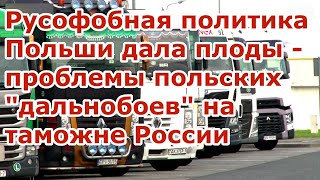 Русофобия Польши привела к проблемам польских перевозчиков на таможне РФ новости сегодня видео