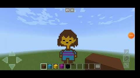 how to make frisk in minecraft (pixel art)