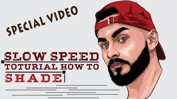 How to SHADE in Vector Portrait !- How to Cartoon Yourself/Vector art/Using MOUSE/adobe illustrator