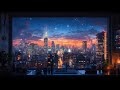Cozy Kitchen Cityscape Sunset Window Loop 4K
