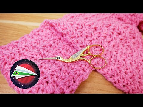 Crochê| Cachecol ponto Mini V | Cachecol rosa de Lã Alpaka