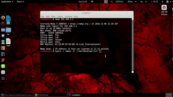 HACKING ROUTER PASSWORD USING HYDRA