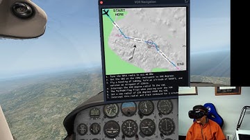 VOR Navigation with X-Plane Virtual Instructor flight simulator