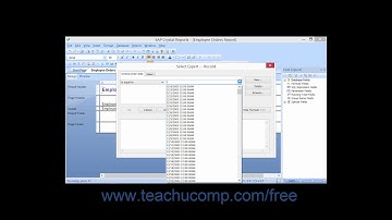 Crystal Reports 2013 Tutorial The Select Expert Business Objects Training