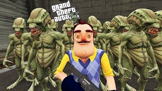 HELLO NEİGHBOR UZAYLI İSTİLASI İLE SAVAŞTI - GTA 5 MODS #gta5 #helloneighbor