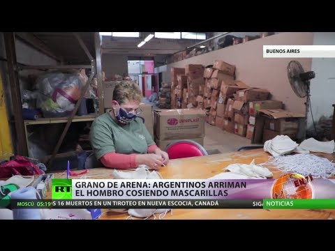 Grano de arena: Argentinos arriman el hombro cosiendo mascarillas contra el covid-19