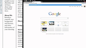 ePortfolio tutorial ~ Part 2: Welcome Page