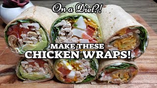 HOW TO MAKE CHICKEN WRAP IN 3 EASY WAYS | HEALTHY CHICKEN WRAPS