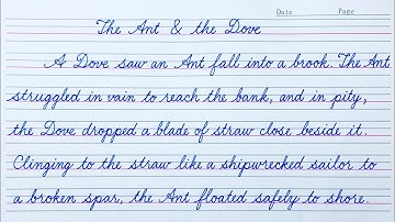 Story with moral in English cursive writing | Cursive Handwriting practice for beginners