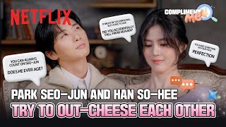 Park Seo-jun \& Han So-hee get flustered reading fan compliments | Gyeongseong Creature | Netflix[EN]