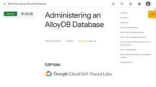 Celebrity Administering an AlloyDB Database GSP1086 Profile