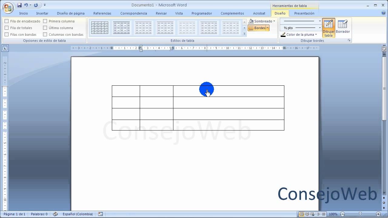 Poner Cuadro En Word Word 2007 2010 Como hacer tablas en word - YouTube