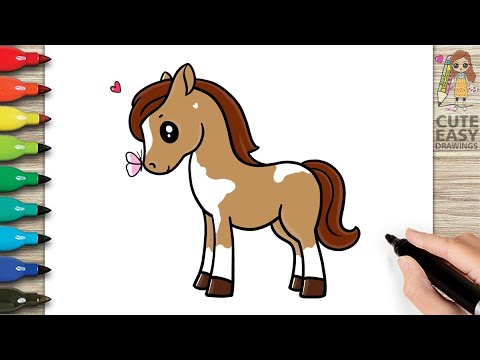 Anime Cute Horse Drawing, HD Png Download - vhv