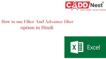 CADD Nest How to use Advance Filter Option in Excel Hindi